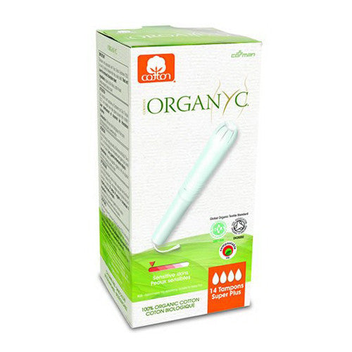 Organyc Hypoallergenic 100% Organic Cotton Tampons with Applicator, Super, 14 ea